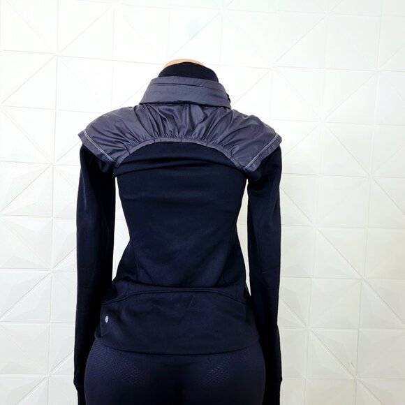 Lululemon Women's Heathered Black Snug Sprinter Full-Zip Running Jacket Size 8 - Picture 5 of 9